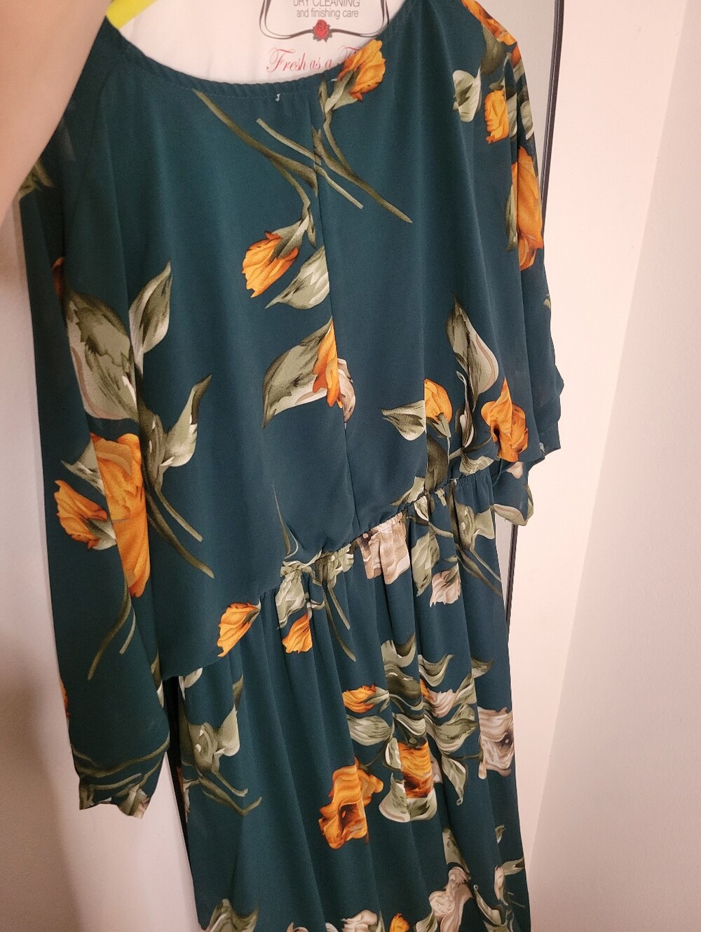 Baltic Born XL Teal Floral Wrap Maxi Dress Boho Wedding Guest - Picture 3 of 6